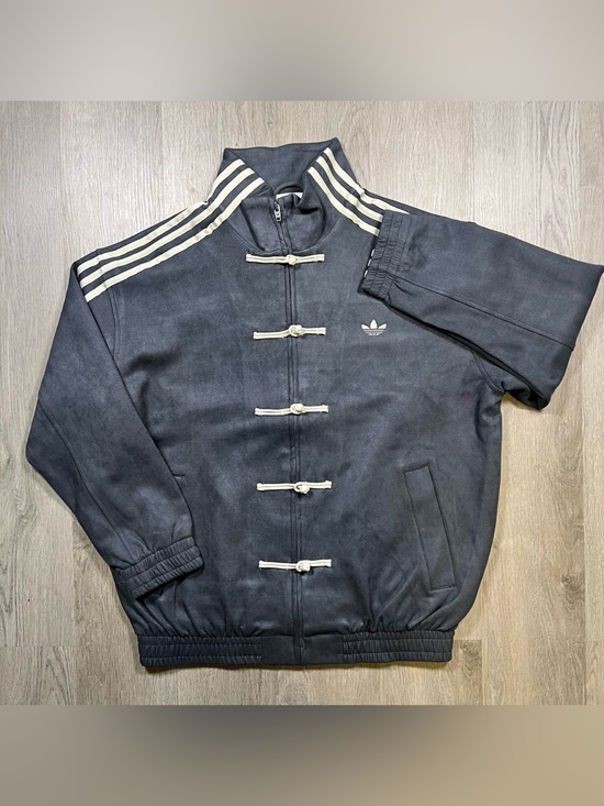 adidas Other - adidas Navy Performance Jacket with Cream Stripes